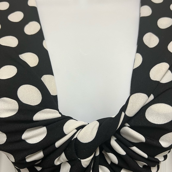 GINGER Black/White Polka Dot Bodysuit - Picture 4 of 8